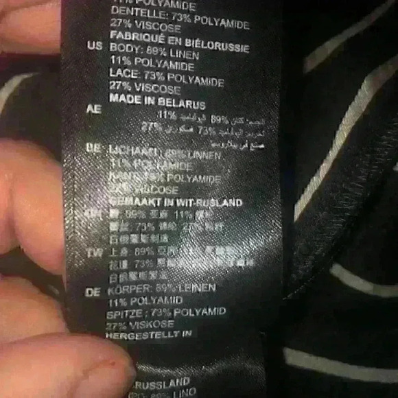 Sandro Paris Black White Striped Linen Mini Dress - Picture 14 of 14